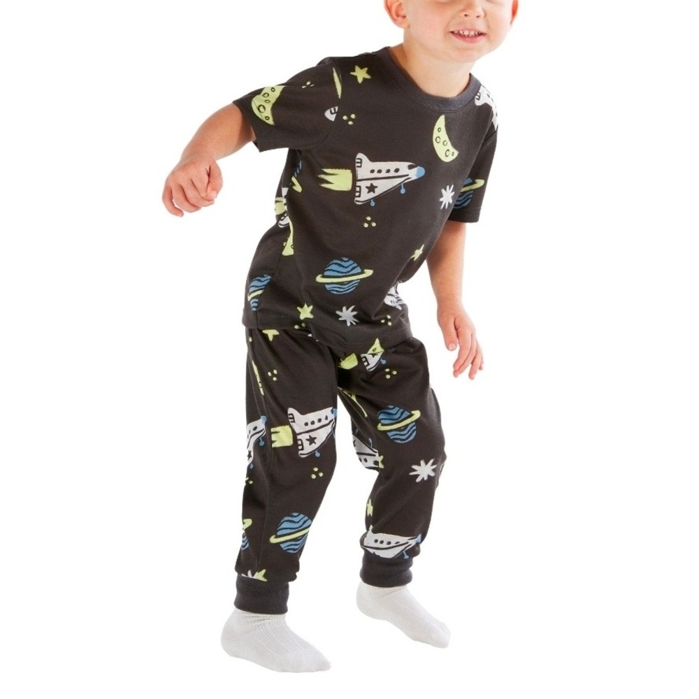 Carters Toddler Boys 4-Piece Pajama Set Space Rocket Blue Grey 3T 6U351610